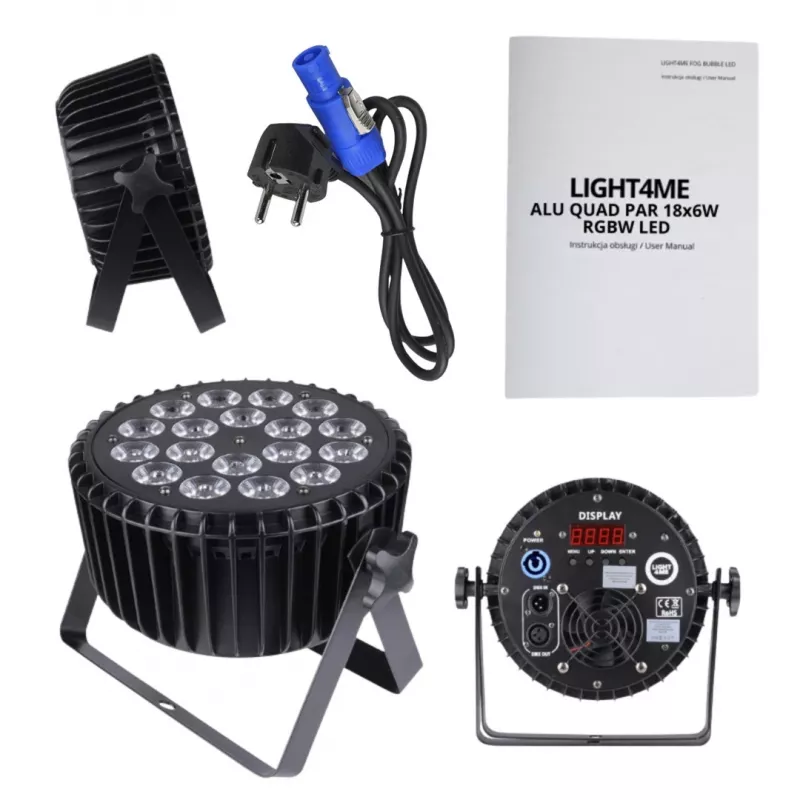 LIGHT4ME ALU QUAD PAR 18x6W RGBW - pódiový reflektor