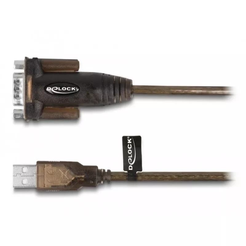 DeLOCK adaptér USB 2.0 Type-A na sériový RS-232 D-Sub 9-pinový konektor samec 1,5 m