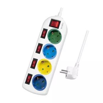 LogiLink 4 zásuvky 1,5 m farba