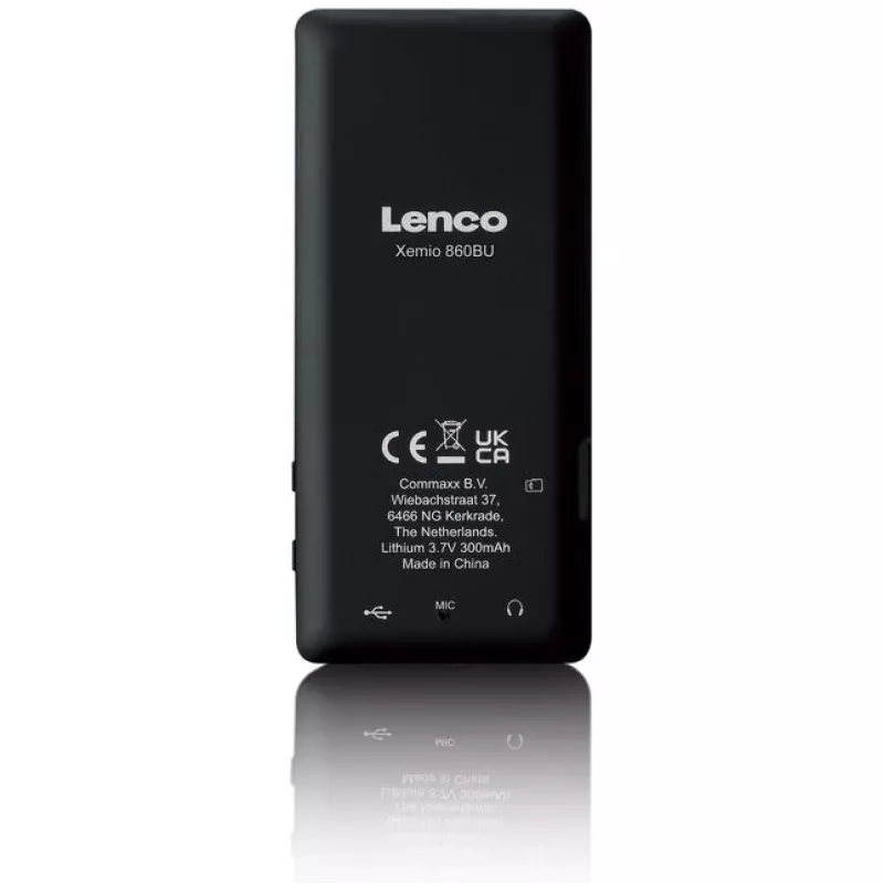MP3 prehrávač Lenco Xemio-860BU 8 GB čierny modrý LCD 18h prehrávanie