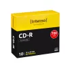 Intenso – 10 x CD-R – 700MB (80 min) 40x – Slim Jewel Case – pamäťové médium (1001622)