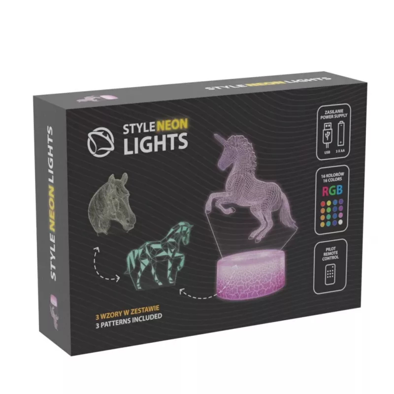 Manta SNL116RGB RGB 3D kôň dekoratívna LED lampa
