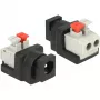 Káblový adaptér DeLOCK 65524 DC 5,5 x 2,1 mm čierna strieborná