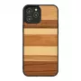 Puzdro na telefón Man and Wood pre iPhone 12 / 12 Pro — čierny piesok