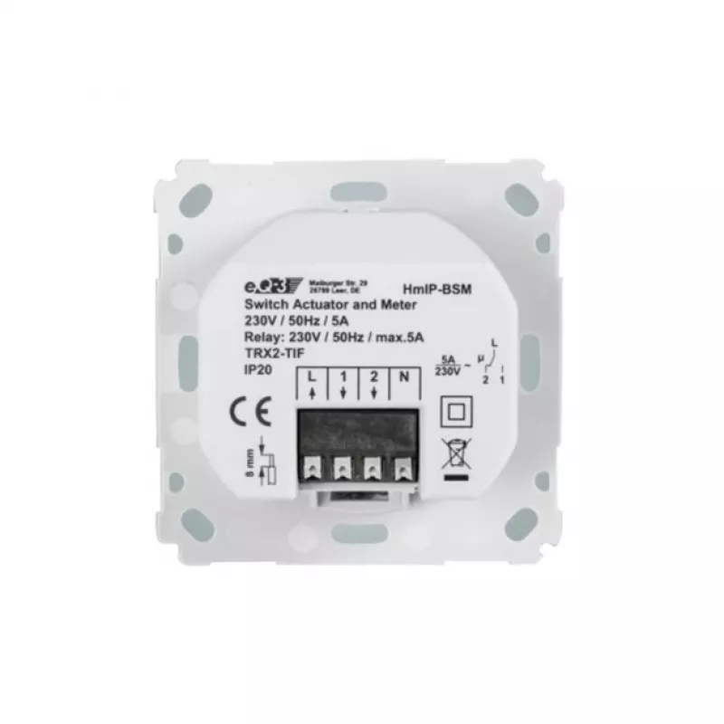 eQ-3 HomeMatic IP pre - spínací merací aktor značkový vypínač pod omietku