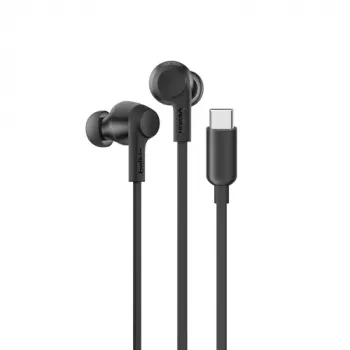 Káblové in-ear slúchadlá Belkin SoundForm G3H0003HQBK s USB‑C konektorom a aktívnym potlačením hluku (čierne)