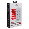 Predlžovacia zásuvková lišta MACLEAN MCE391 B – 6 zásuviek, 4×USB-A + 1×USB-C, 110–240V, 2500W, 3 m kábel, čierna