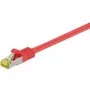 Wentronic GoobayCat.7 kábel patch kábel, S/FTP (PiMF), červený, 0,25 m - LSZH bez halogénov, meď, RJ45 konektor samec (91571)