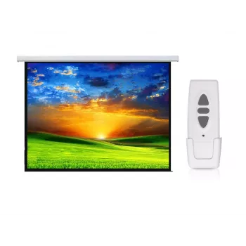 Maclean MC-561 elektrické projekčné plátno 135 300x168 cm 16:9 s nástenným ovládaním a diaľkovým ovládačom