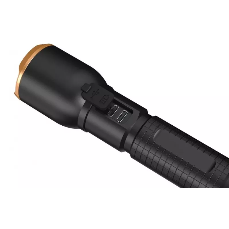 Baterka Duracell DF2500R — čierna, nabíjateľná ručná lampa