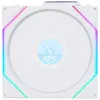 120 mm ventilátor do skrine Lian Li 12RTLLCD1W1W ARGB Wireless LCD biely