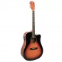 Elektroakustická gitara V-tone VEAG1 CE 4/4 drevo — plnorozmerný dreadnought, cutaway, smrekový vrch, mahagónové dno a boky, vstavaný predzosilňovač