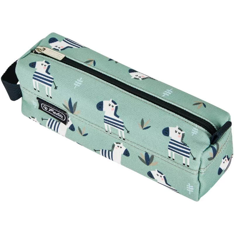 Mäkké peračník Herlitz Quattro Crazy Zebra polyester čierna zelená biela 215x70x80mm