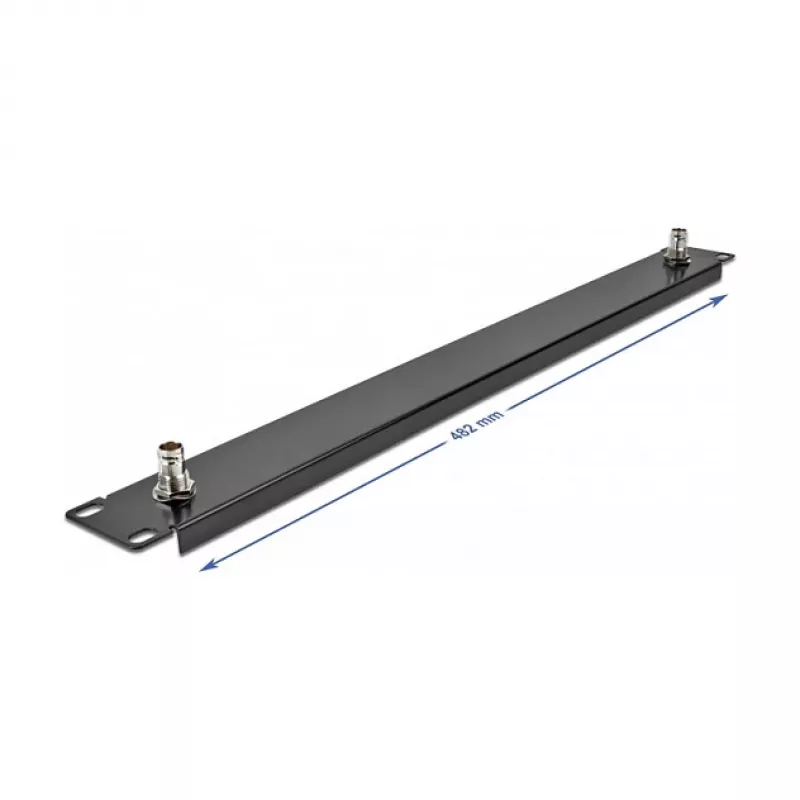 DeLOCK 19 inch panel s 2 x BNC konektor samica 1U čierny