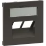 Krycia doska Legrand SEANO pre 2x RJ45 dátové zásuvky, antracit (765459)