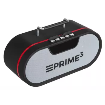 Prenosné rádio PRIME3 APR81 — FM, 12 W RMS, MicroSD, 3600 mAh batéria, sivá
