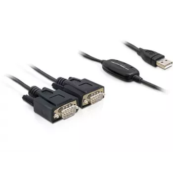 Sériový kábel DeLOCK 2x RS232/USB 2.0 čierny 61886