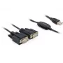 Sériový kábel DeLOCK 2x RS232/USB 2.0 čierny 61886