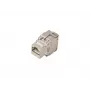Alantec MKB-S6-1 zásuvka keystone RJ45, STP Cat6, bez náradia, strieborná