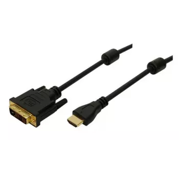Logilink - adaptérový kábel - HDMI samica na DVI-D samec - 5 m - dvojitá izolácia - čierny (CH0015)