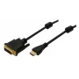Logilink - adaptérový kábel - HDMI samica na DVI-D samec - 5 m - dvojitá izolácia - čierny (CH0015)