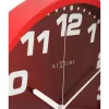 NeXtime hodiny 3053ro Dash Red, Ø35 cm, nástenné, červená/strieborná