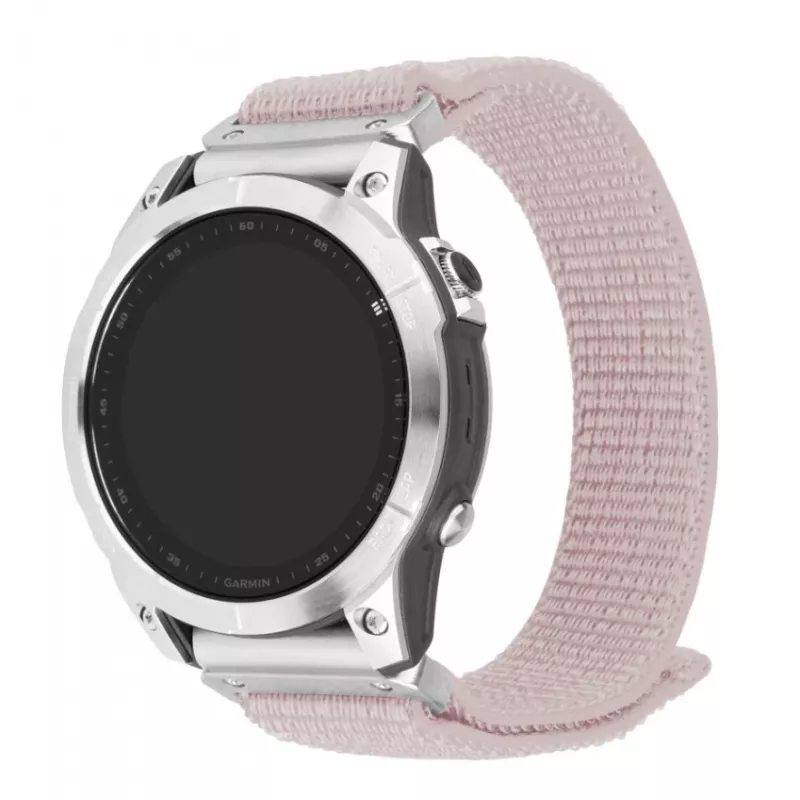 Fixed | Sporty Strap pre Garmin QuickFit 22 mm | 160-210 mm | ružové zlato | nylon