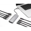 USB-C hub DELOCK 64323 — USB 3.2 Gen 2 Type-C host, HDMI + 2× USB-A + 2× USB-C, 10 Gbit/s, sivý