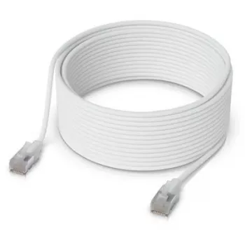 Sieťový kábel Ubiquiti UACC-Cable-Patch-EL-C6A-15M-W RJ-45 Cat6a 15m transparentný biely