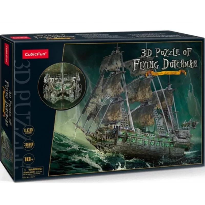 Cubic Fun 3D LED puzzle Lietajúci Holanďan, 360 dielikov (306-L527H)