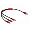 Delock 3-in-1 nabíjací kábel - 30 cm