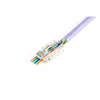 DIGITUS RJ45 modulárny konektor (8P8C) Pass-through, CAT 5e, Unshielded, AWG 26-24, 100 kusov (X-ML-5U-EZ)