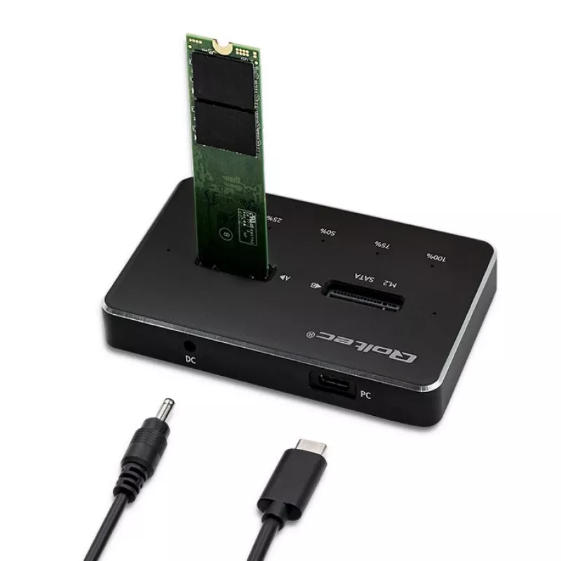 Qoltec 50310 dokovacia stanica 2x SSD M.2 SATA NGFF USB Type-C