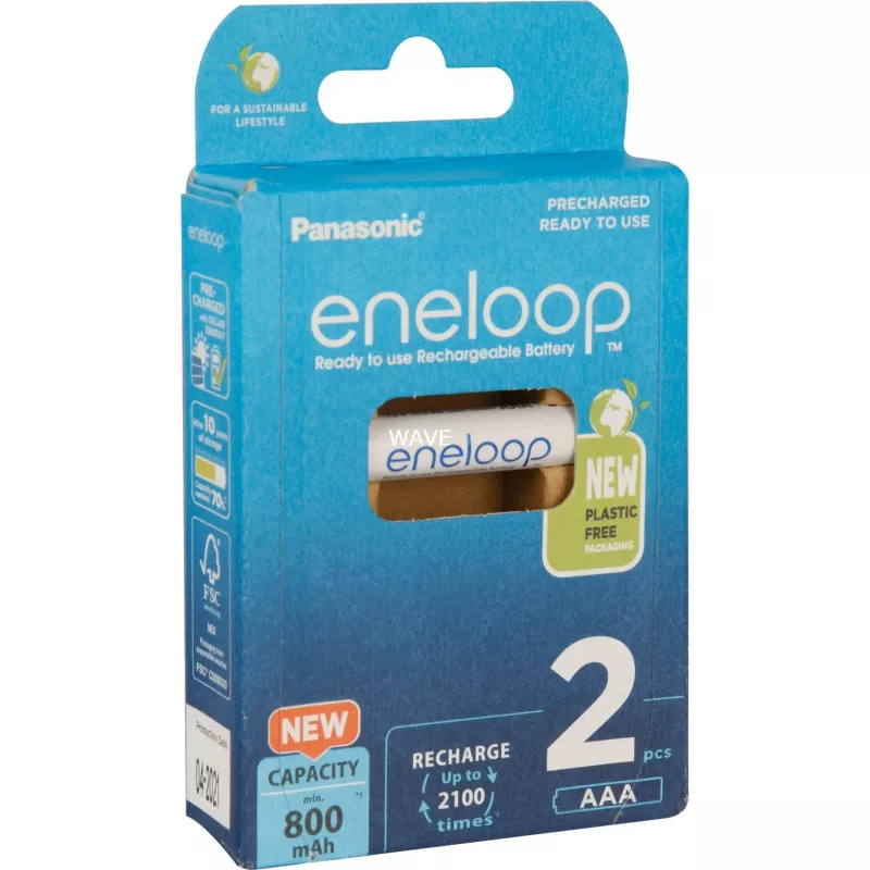 Akumulátory PANASONIC ENELOOP AAA 800 mAh 2 ks (BK-4MCDE/2CP)