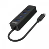 USB hub Unitek uHUB Q4 – 4-portový USB 3.2 Gen 1 (Type-A) hub, USB-C host, 5 Gbit/s, 10 W, čierny