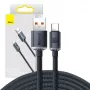 Baseus Crystal Shine kábel USB na USB-C, 100W, 2m (čierna)
