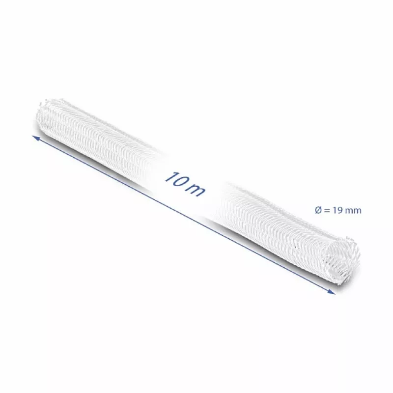 Opletená hadica DeLOCK 20815 10 m x 19 mm biela