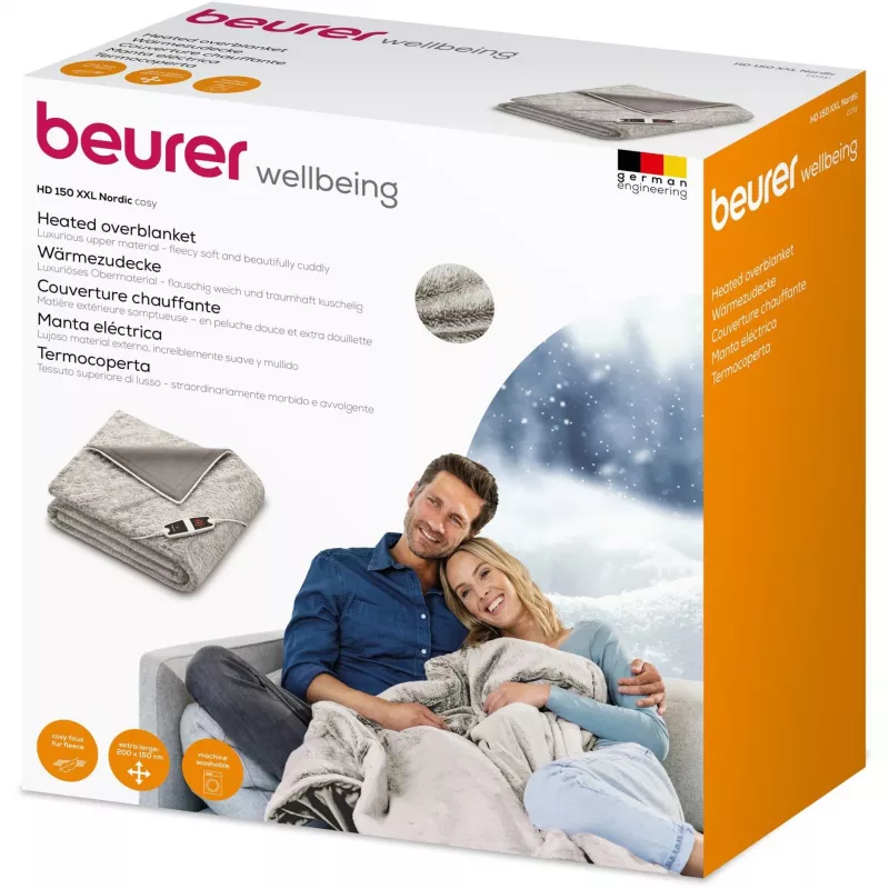 Beurer HD 150 XXL vyhrievaná deka, prateľná, 6 stupňov vyhrievania