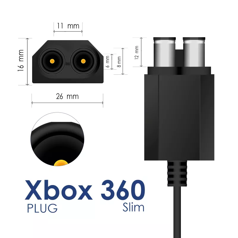 Akyga AK-PD-13 napájací zdroj pre Xbox 360 Slim, 12 V / 10,83 A + 5 V / 1 A, 135 W