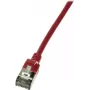 Sieťový kábel LogiLink tenký U/FTP červený RJ-45 Cat6a 0,3 m