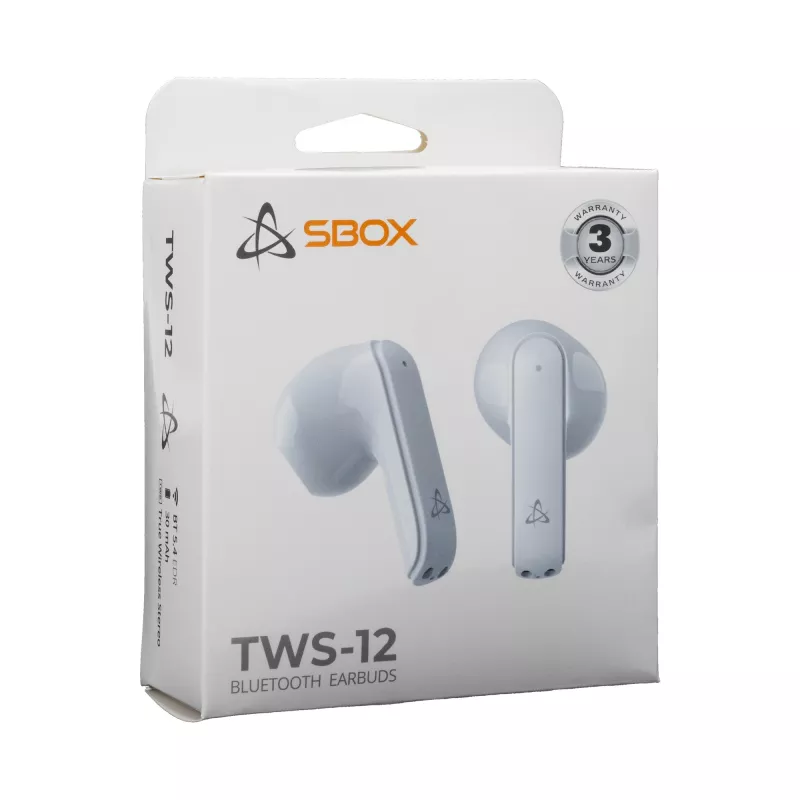 Slúchadlá SBOX EB-TWS12 biele