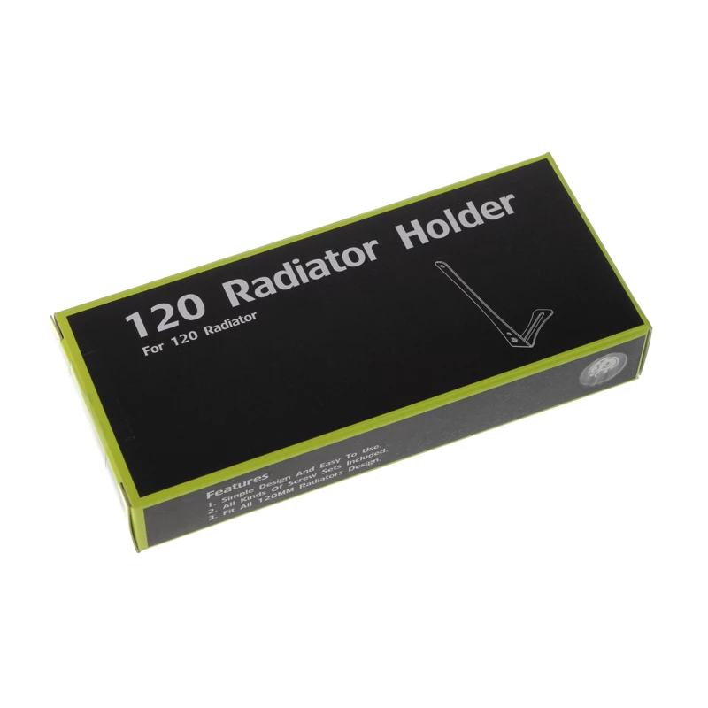 Držiak radiátora BitsPower BP-120RADHV2-BK — čierny montážny držiak pre 120-mm radiátory