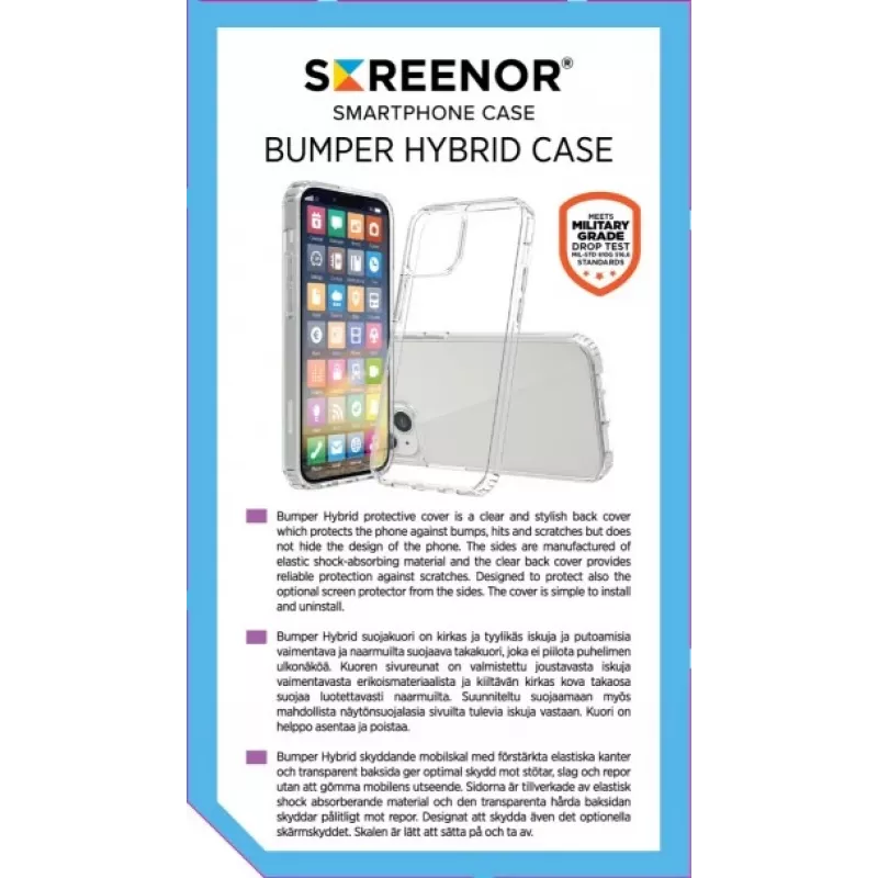 Screenor Bumper 25622SB puzdro pre Honor 200 Lite, priehľadné