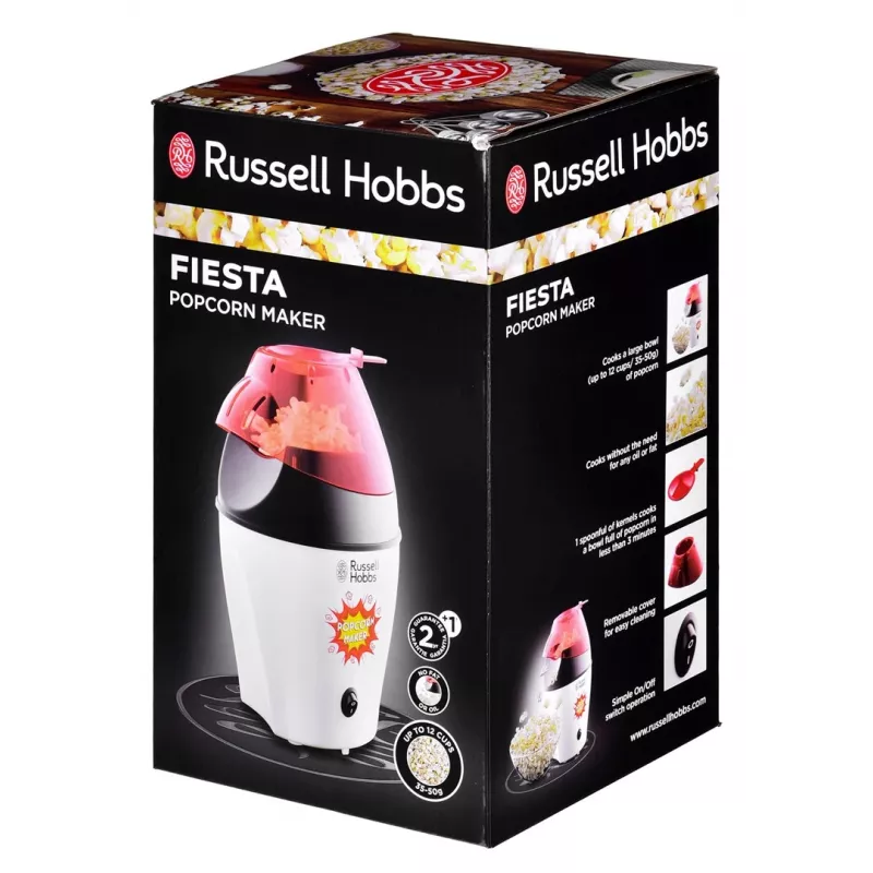 Russell Hobbs Fiesta stroj na popcorn čierna, červená, biela 1200 W