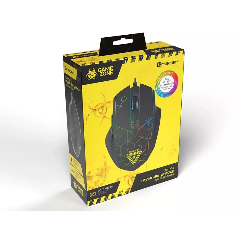 Tracer GAMEZONE XO - myš - USB - optická - 6 tlačidiel - čierna