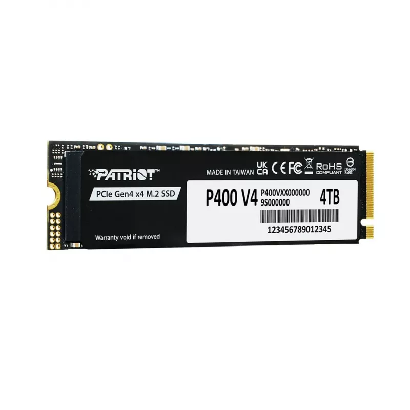 Solid State Drive PATRIOT P400 V4 4 TB M.2 NVMe (4000 GB, M.2, čierna)
