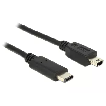 USB kábel DeLOCK 83603 USB 2.0 1m USB C Mini-USB B čierny