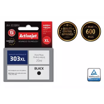 Activejet AH-303BRX atramentová kazeta (náhrada za HP 303XL T6N04AE; Premium; 20 ml; čierna)