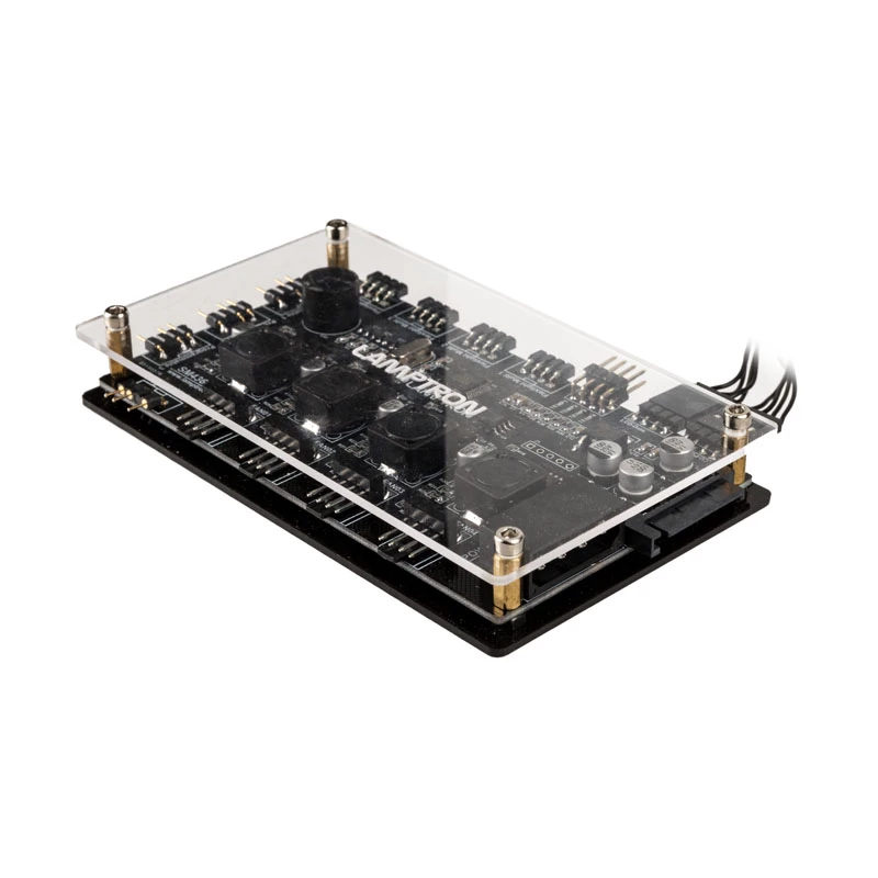 Lamptron SM436 PCI ventilátor a RGB LED kontrolér, čierny
