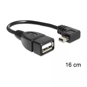 USB kábel DeLOCK 83245 0,16m USB A Mini-USB B čierny